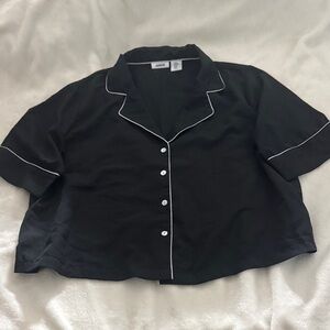 Jason Wu Black Pajama Top with White Trim